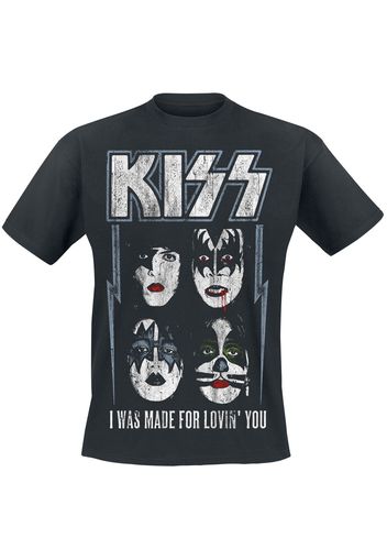 Kiss - I Was Made For Lovin' You - T-Shirt - Uomo - nero