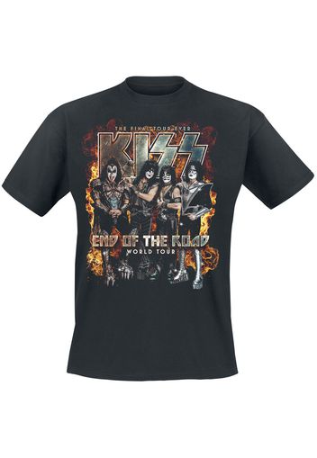 Kiss - EOTR World Tour Burning - T-Shirt - Uomo - nero