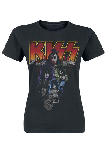 Kiss - Band-Photo - T-Shirt - Donna - nero