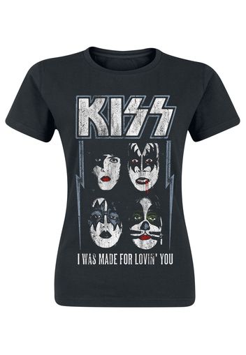 Kiss - I Was Made For Lovin' You - T-Shirt - Donna - nero