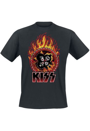 Kiss - Rock And Roll Over Flames - T-Shirt - Uomo - nero