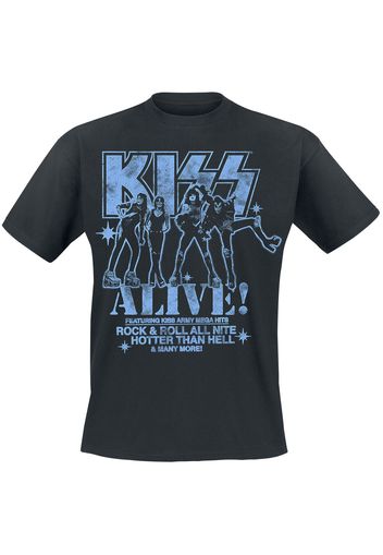 Kiss - Alive Hottest Band - T-Shirt - Uomo - nero