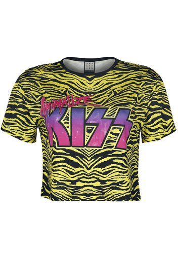 Kiss - Amplified Collection - Animalize Crop - T-Shirt - Donna - multicolore