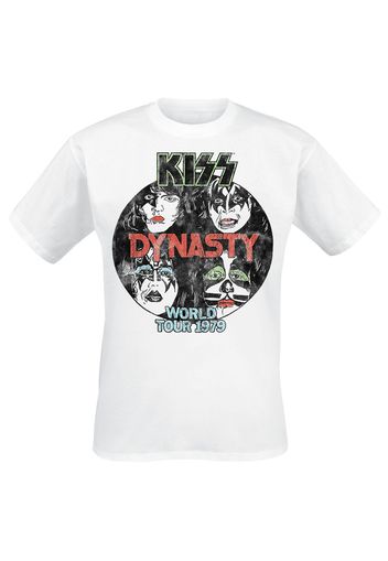 Kiss - Dynasty World Tour - T-Shirt - Uomo - bianco