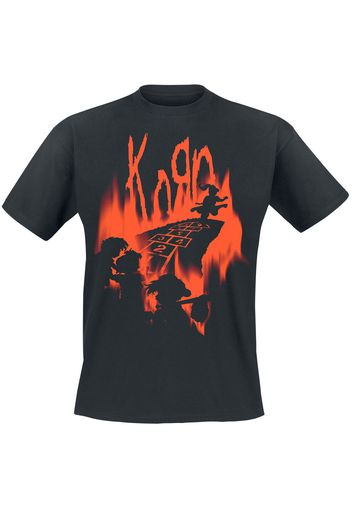 Korn - Hopscotch Flame - T-Shirt - Uomo - nero