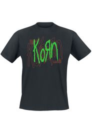 Korn - Green Logo Puff - T-Shirt - Uomo - nero