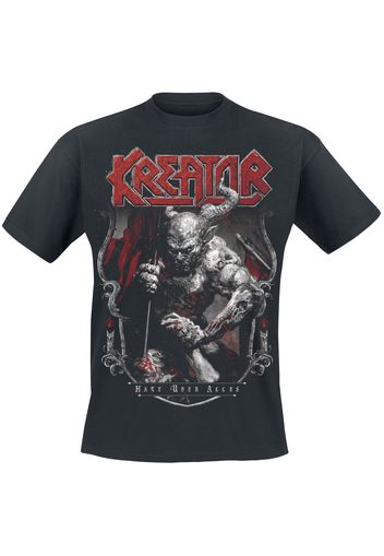 Kreator - Hate Über Alles Crest - T-Shirt - Uomo - nero