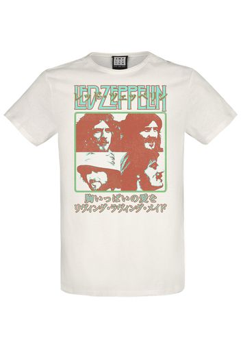 Led Zeppelin - Amplified Collection - Japan Poster - T-Shirt - Uomo - panna