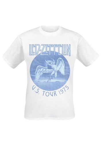 Led Zeppelin - Tour 75 - T-Shirt - Uomo - bianco