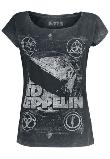 Led Zeppelin - Shook Me - T-Shirt - Donna - nero grigio