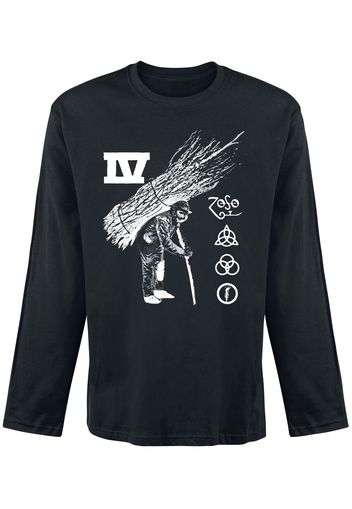 Led Zeppelin - IV Illustration Track List - Maglia Maniche Lunghe - Uomo - nero