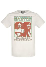 Led Zeppelin - Amplified Collection - Japan Poster - T-Shirt - Uomo - panna