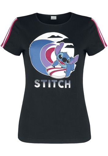 Lilo & Stitch - Surf & Destroy - T-Shirt - Donna - nero