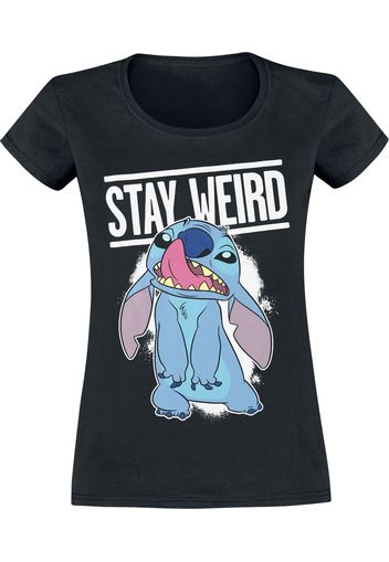 Lilo & Stitch - Stay Weird - T-Shirt - Donna - nero