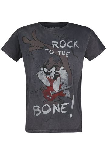 Looney Tunes - Tasmanian Devil - Rock To The Bone! - T-Shirt - Uomo - grigio