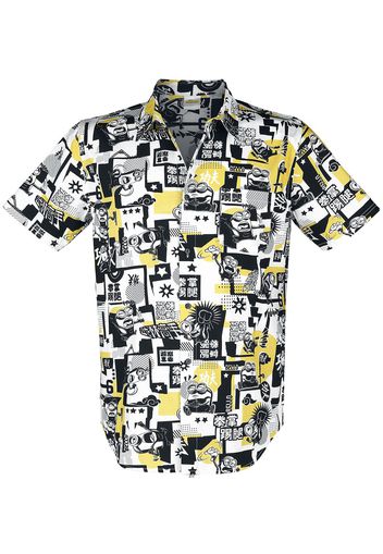 Minions - Fight - Camicia Maniche Corte - Uomo - multicolore