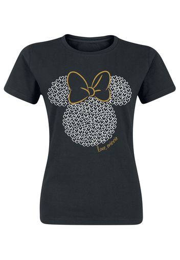 Minnie Mouse - Love - T-Shirt - Donna - nero