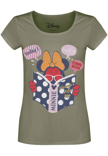 Minnie Mouse - Today I read a funny book - T-Shirt - Donna - cachi