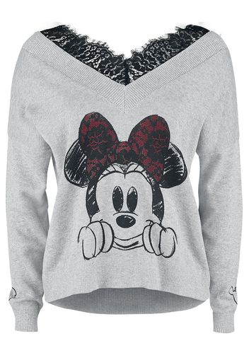 Minnie & Topolino - Minnie Mouse - Felpa - Donna - grigio sport