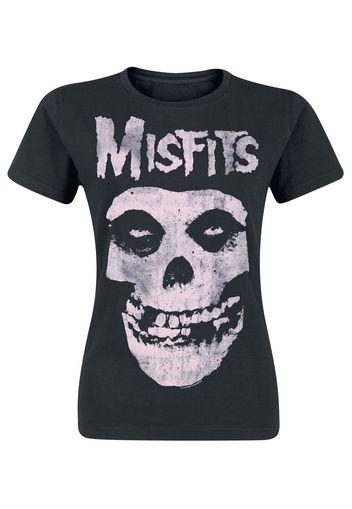 Misfits - Pink Skull - T-Shirt - Donna - nero