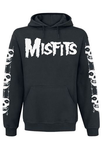 Misfits - Skull / Logo - Felpa con cappuccio - Uomo - nero