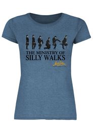 Monty Python - Ministry of Silly Walks - T-Shirt - Donna - blu