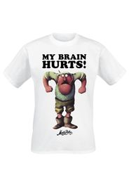 Monty Python - My Brain Hurts - T-Shirt - Uomo - bianco