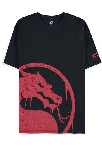 Mortal Kombat - Dragon Logo - T-Shirt - Uomo - nero