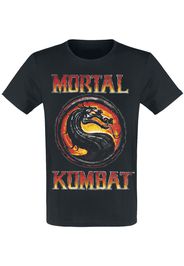 Mortal Kombat - Classic Logo - T-Shirt - Uomo - nero