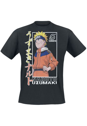 Naruto - Konoha - T-Shirt - Uomo - nero