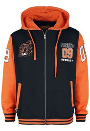 Naruto - Varsity - Felpa jogging - Uomo - nero arancione