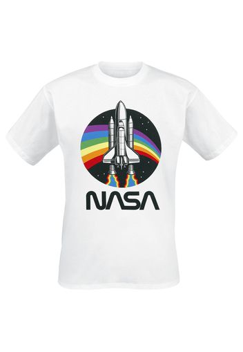 NASA - Rainbow - T-Shirt - Uomo - bianco