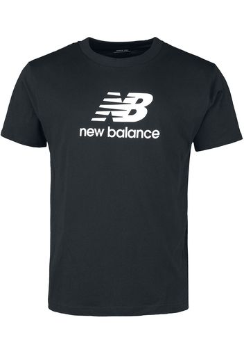 New Balance - NB Essentials Stacked Logo - T-Shirt - Uomo - nero