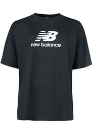 New Balance - NB ESSENTIALS STACKED LOGO OVERSIZED T-SHIRT - T-Shirt - Donna - nero