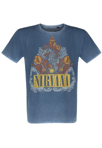 Nirvana - Seahorse Stone - T-Shirt - Uomo - blu navy