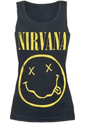 Nirvana - Smiley - Top - Donna - nero