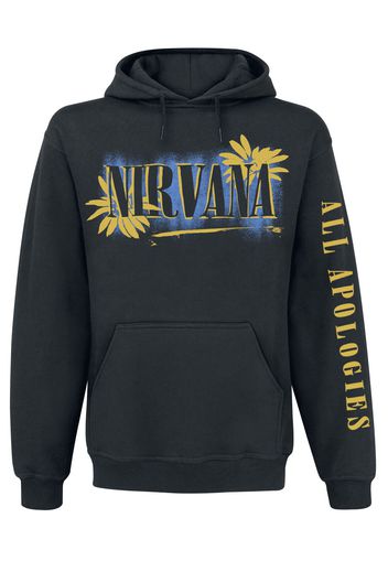 Nirvana - All Apologies - Felpa con cappuccio - Uomo - nero