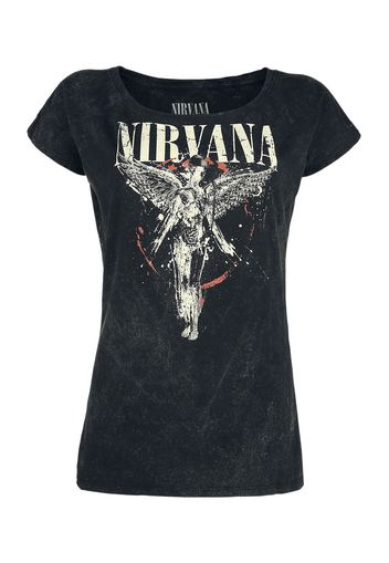 Nirvana - Angel - T-Shirt - Donna - carbone