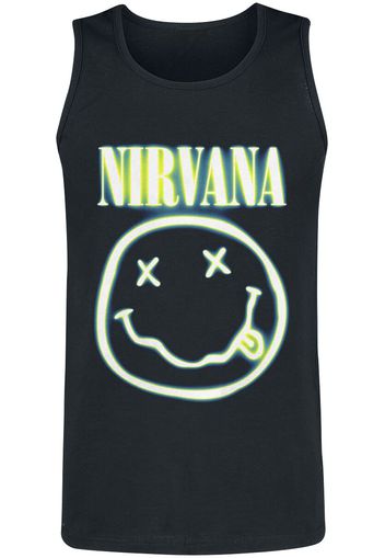 Nirvana - Neon Logo - Canotta - Uomo - nero