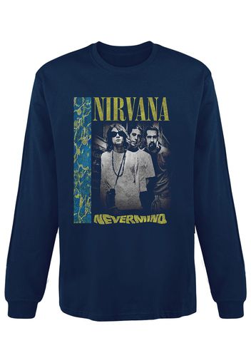 Nirvana - Nevermind Deep End - Felpa - Uomo - blu scuro