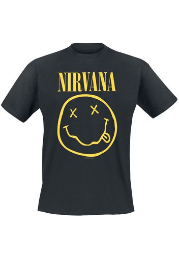 Nirvana - Smiley - T-Shirt - Uomo - nero