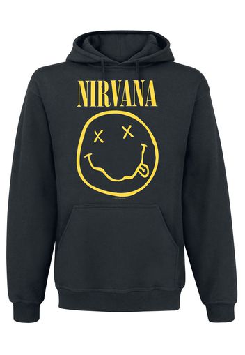 Nirvana - Smiley - Felpa con cappuccio - Uomo - nero