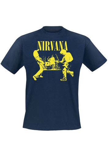 Nirvana - Stage - T-Shirt - Uomo - blu scuro