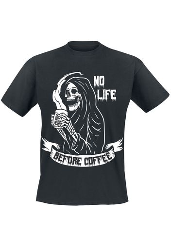 No Life Before Coffee -  - T-Shirt - Uomo - nero