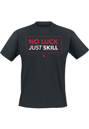 No Luck Just Skill -  - T-Shirt - Uomo - nero