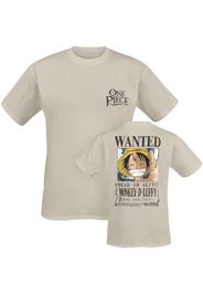 One Piece - Wanted - T-Shirt - Uomo - sabbia