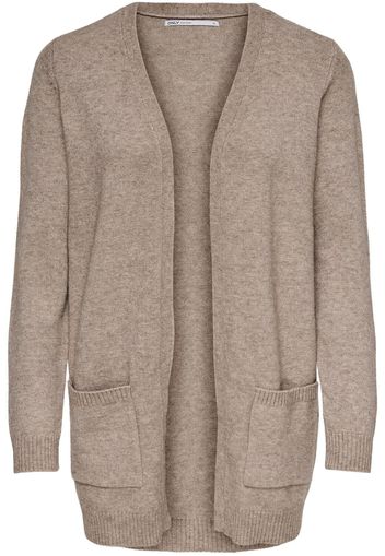 Only - ONLLESLY L/S OPEN CARDIGAN KNT - Cardigan - Donna - beige