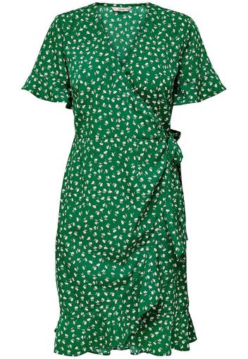 Only - ONLOLIVIA S/S WRAP DRESS WVN NOOS - Abito media lunghezza - Donna - verde