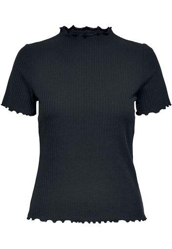 Only - Emma High Neck Top - T-Shirt - Donna - nero