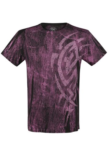 Outer Vision - Scratch Tattoo - T-Shirt - Uomo - nero rosa